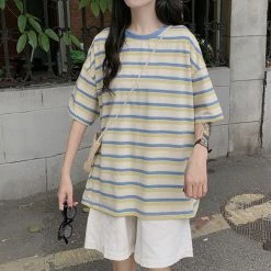 Boogzel Apparel Teen Craft Striped Tee AESTHETIC CLOTHES