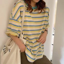 Boogzel Apparel Teen Craft Striped Tee AESTHETIC CLOTHES