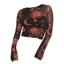 Boogzel Apparel 2.0 Sun And Moon Mesh Top