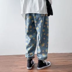 Boogzel Apparel GRUNGE CLOTHES Sunflower Wide Jeans