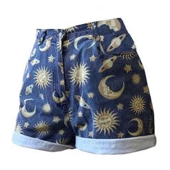 Boogzel Apparel COTTAGECORE / ARTSY Sun And Moon Shorts