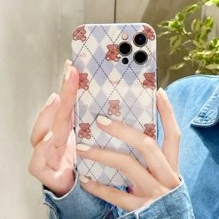 Boogzel Apparel Teddy Bear Argyle IPhone Case