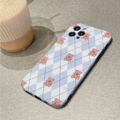 Boogzel Apparel Teddy Bear Argyle IPhone Case