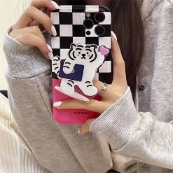 Boogzel Apparel Tiger Plaid IPhone Case
