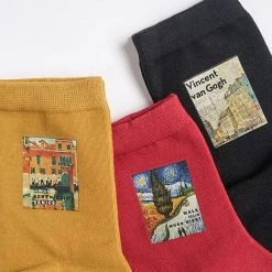 Boogzel Apparel Van Gogh Gallery Socks COTTAGECORE / ARTSY
