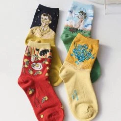 Boogzel Apparel 2.0 Art Series 4 Pack Socks COTTAGECORE / ARTSY