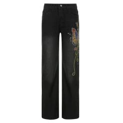 Boogzel Apparel Y2K Aesthetic Wide Leg Jeans FAIRY GRUNGE 11 Boogzel Apparel Y2K Aesthetic Wide Leg Jeans FAIRY GRUNGE