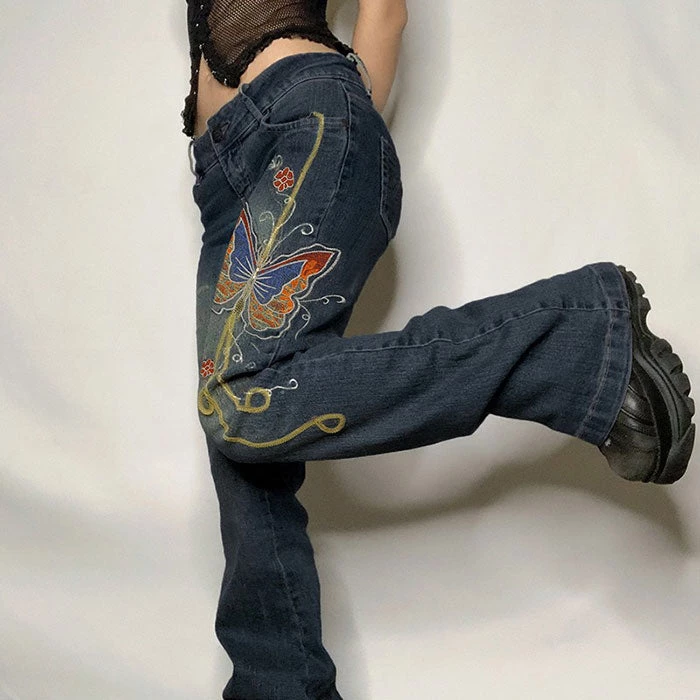 Boogzel Apparel Y2K Aesthetic Wide Leg Jeans FAIRY GRUNGE 3 Boogzel Apparel Y2K Aesthetic Wide Leg Jeans FAIRY GRUNGE