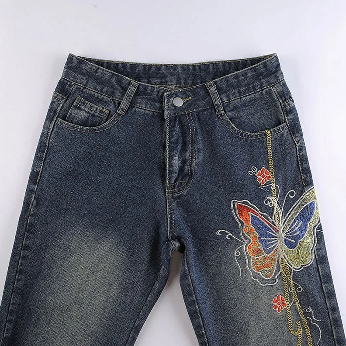Boogzel Apparel Y2K Aesthetic Wide Leg Jeans FAIRY GRUNGE 6 Boogzel Apparel Y2K Aesthetic Wide Leg Jeans FAIRY GRUNGE