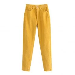 Boogzel Apparel Yellow Cord Pants PANTS & TROUSERS