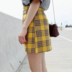 Boogzel Apparel GRUNGE CLOTHES Plaid Check Mini Skirt