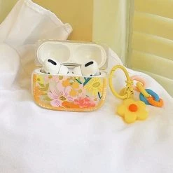 Boogzel Apparel Yellow Blooming Flowers AirPods Case