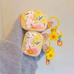 Boogzel Apparel Yellow Blooming Flowers AirPods Case