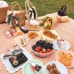 Boogzel Apparel Cottagecore Aesthetic Gingham Tablecloth